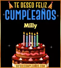 Te deseo Feliz Cumpleaños Milly